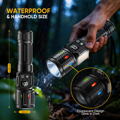 Lesusnicy flashlight USB-C charging port enables quick top-ups during outdoor trips.
