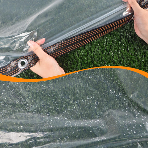 Letsult clear tarp includes a 5m rope for easy securing.