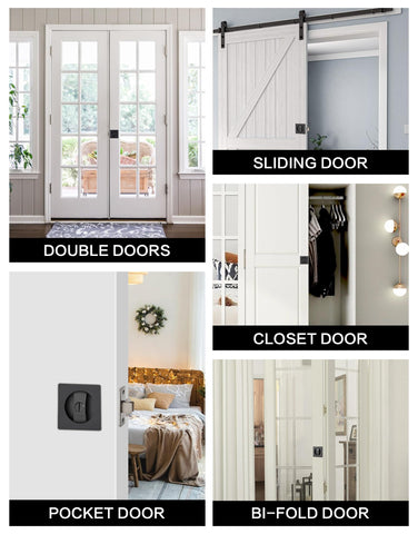 Lethato hardware compatible with left- and right-handed pocket doors