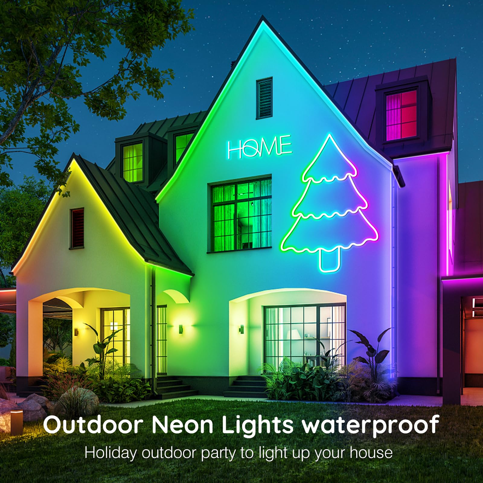Letianpai neon rope light IP65 waterproof for indoor and outdoor use.