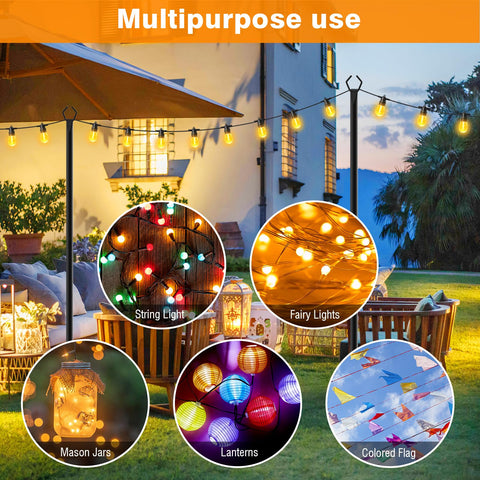 Letianpai outdoor light poles showcase durable metal construction for year-round use.