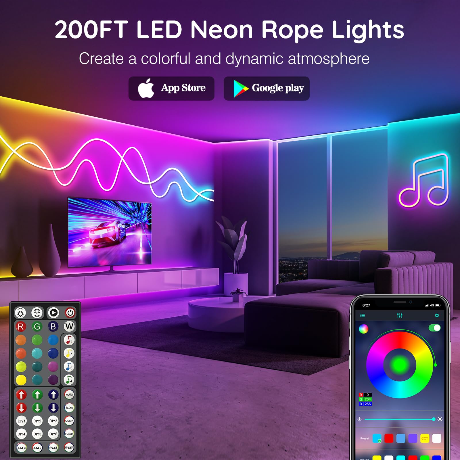 LETianPAI outdoor waterproof LED rope light installed outdoors for durable mood lighting