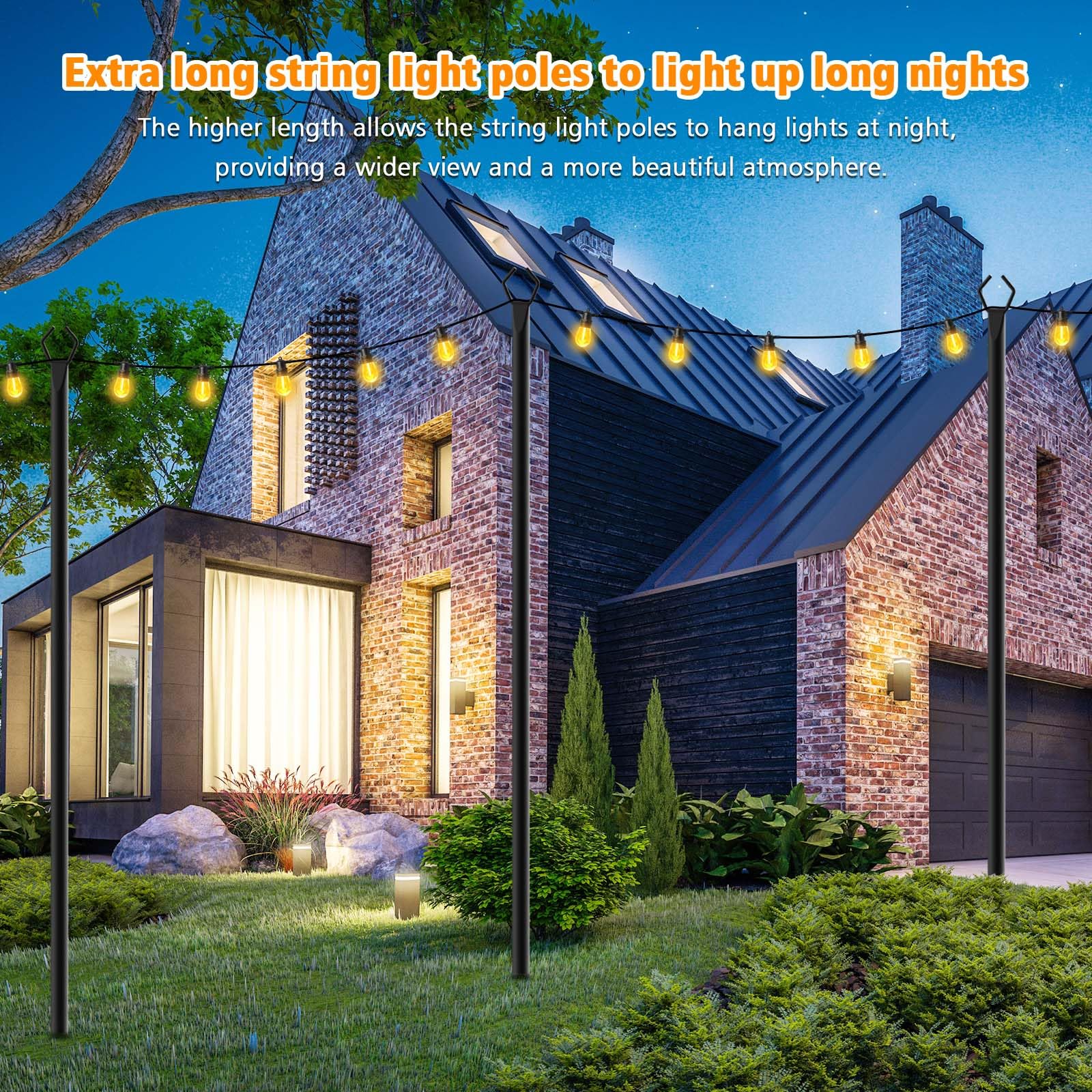 Letianpai patio lighting at dusk creates warm ambience for gatherings.