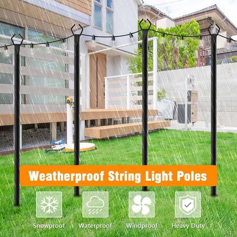 Letianpai rustproof black coating protects against rain and sun.