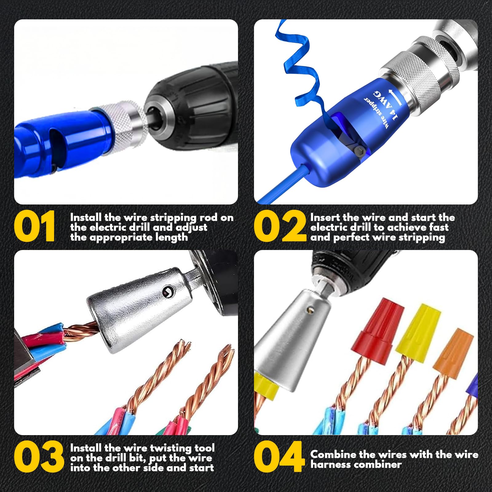 Letine 5-stripper blades support 6-14 AWG wires for precise cuts.