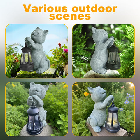 LETITIN weatherproof LED cat light withstands rain and sun across seasons.