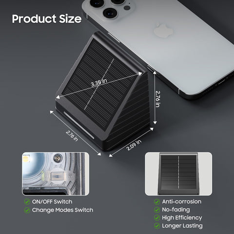 LETMY IP65 waterproof fence light survives rain and snow for year-round use.