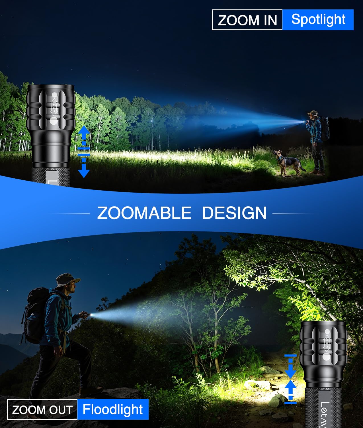 LETMY IP65 waterproof design withstands rain, splashes, and rough outdoor conditions.