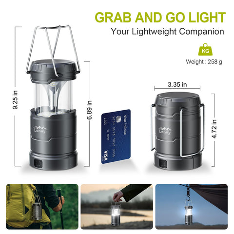 LETMY 360-degree illumination covering tent interiors.