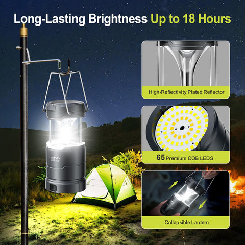LETMY battery-kit-included lantern setup for outages.