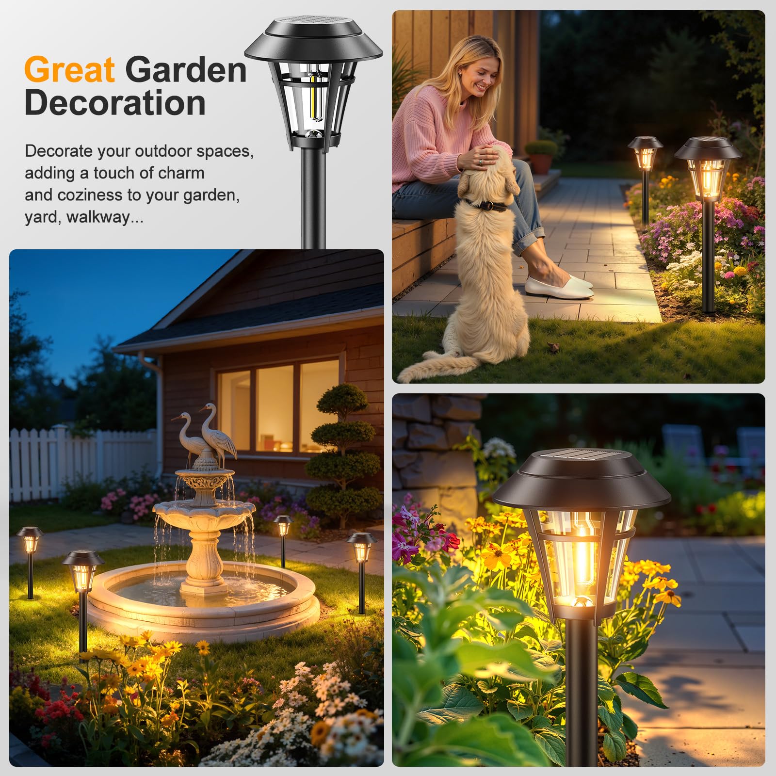 LETMY pathway lamps illuminate borders and walkways for safer nighttime strolls