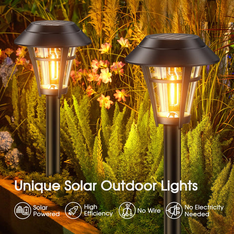 LETMY solar panel powers long-lasting brightness for evening yard safety