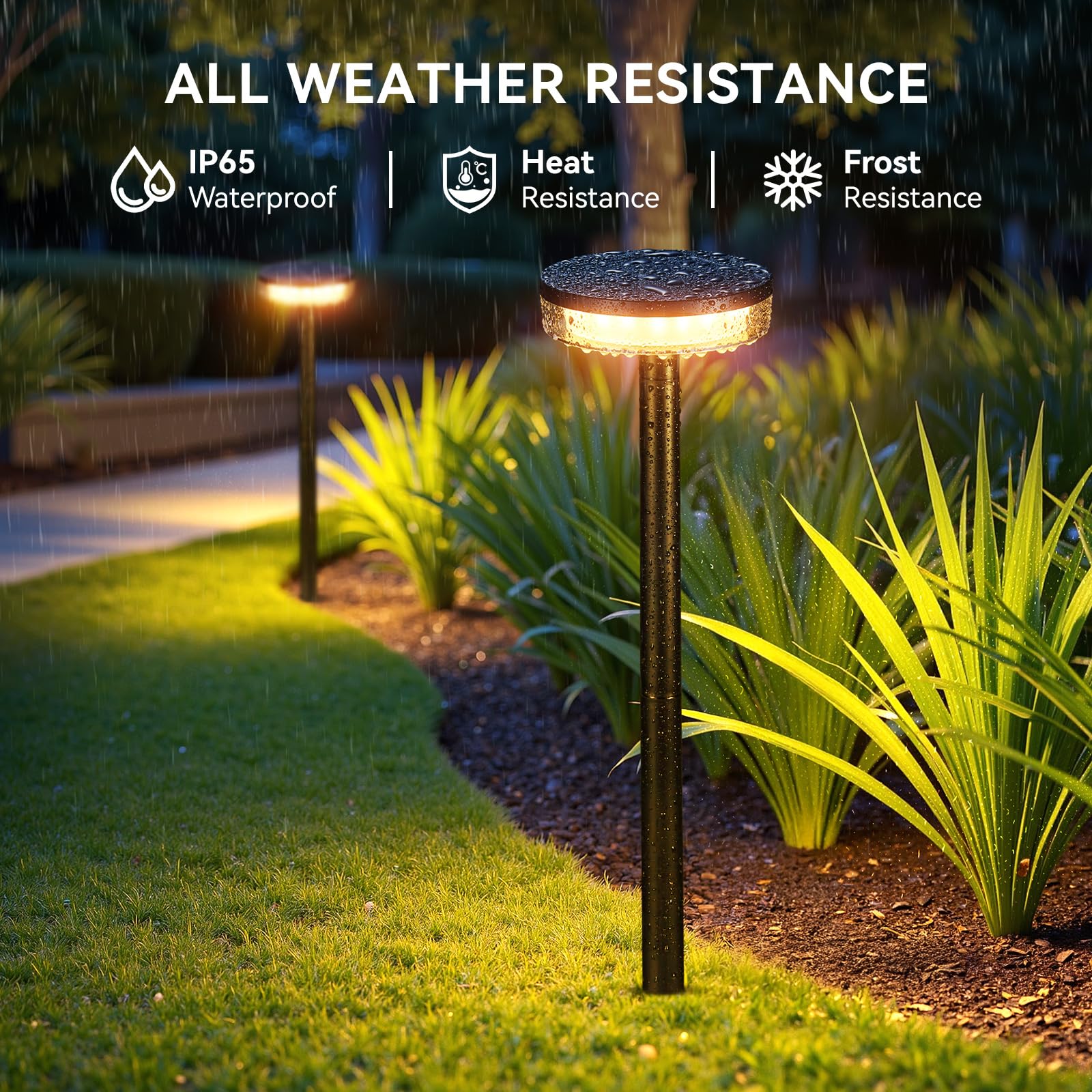 LETMY 360-degree coverage from tall pathway lights