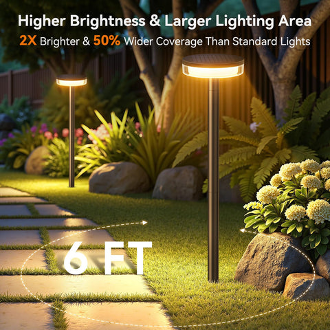 LETMY solar lights with large panel charges faster for longer use