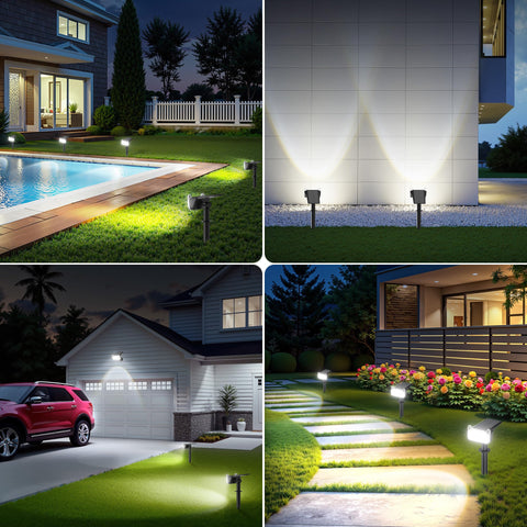 LETMY solar spotlights ideal for pathway and garden lighting