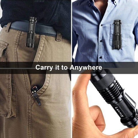 LETMY Flashlight uses AA battery with easy replacements.
