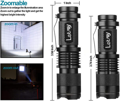 LETMY Tactical Flashlight shows long-range beam up to 600 feet.