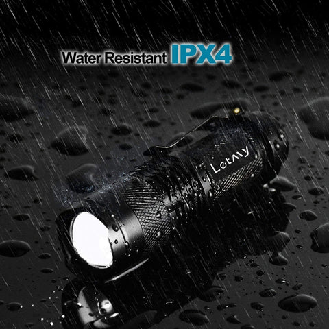 LETMY Tactical Flashlight in High, Low, and Strobe modes.