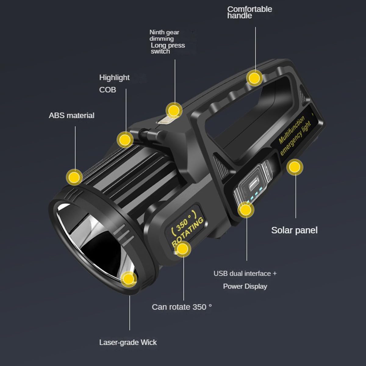 LETour 1,300,000 L spotlight rotating head enabling flexible direction changes