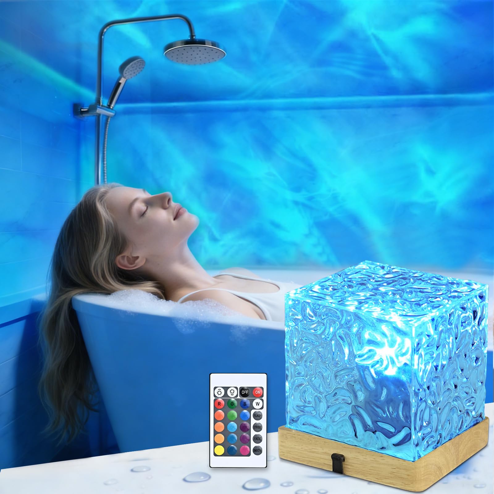 LETOUR remote-controlled mood light enables cordless color changes from across the room.