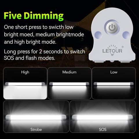 LETour LED Tube up to 80 hours of runtime on a full charge