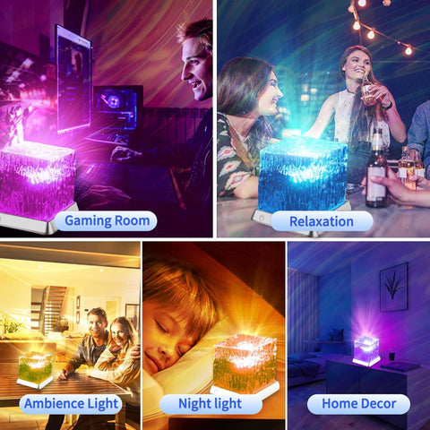 LETOUR Ocean Wave Projector Light emitting a soft, soothing glow