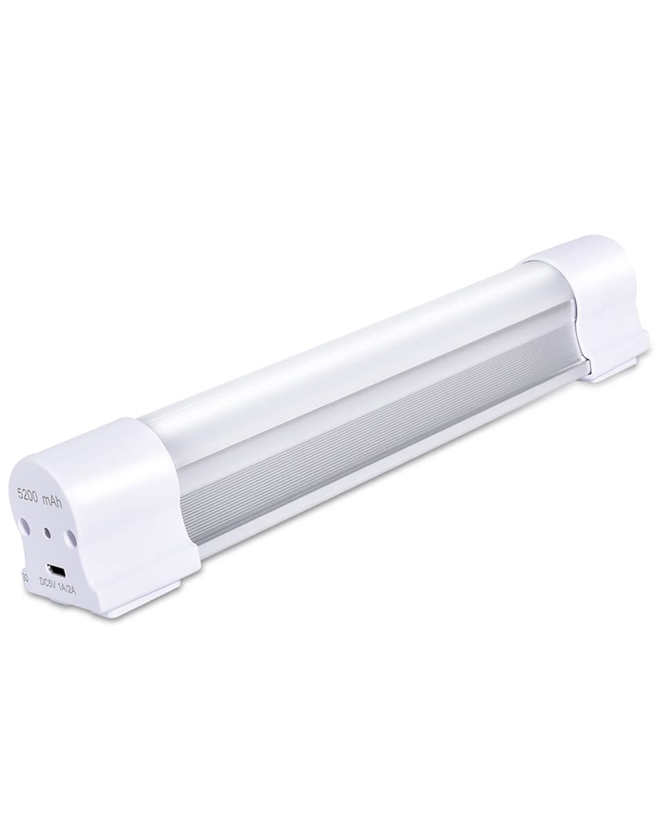 LETOUR rechargeable LED tube light with magnetic mount delivering 4000 lumens for bright workspace lighting.