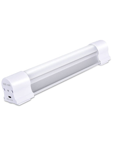 LETOUR rechargeable LED tube light with magnetic mount delivering 4000 lumens for bright workspace lighting.