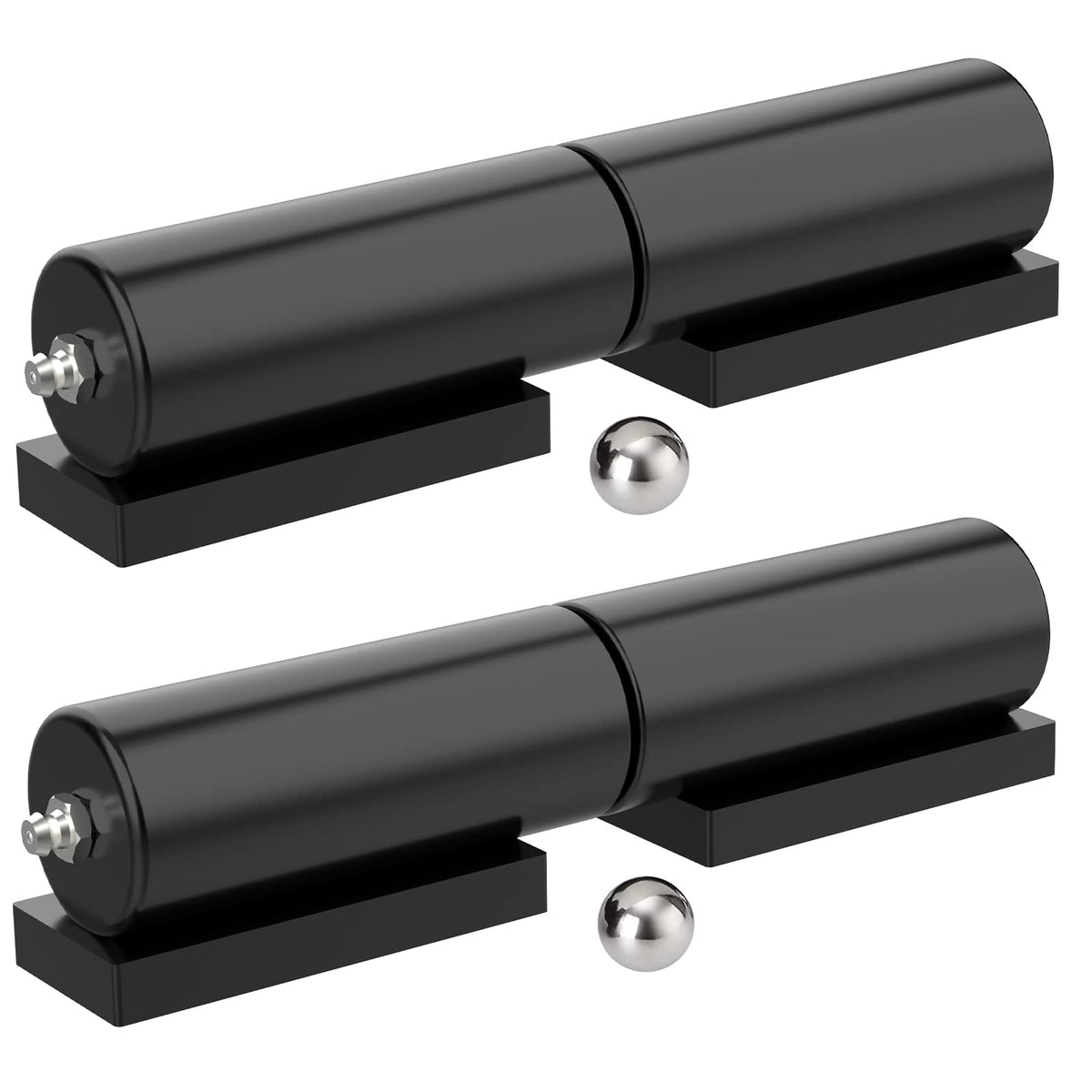 Letowe heavy-duty gate hinges 5-inch front view mostrando construcción de acero sólido para durabilidad