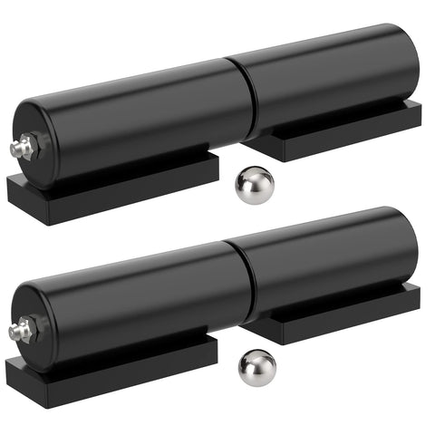 Letowe heavy-duty gate hinges 5-inch front view mostrando construcción de acero sólido para durabilidad