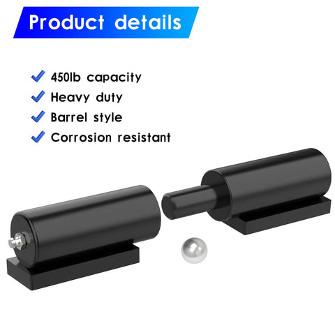 Letowe heavy-duty gate hinges 5-inch weld-install close-up con tapón de grasa para movimiento suave