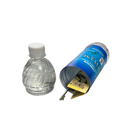 LetPetSet travel-ready diversion bottle blends in anywhere with a real bottle look