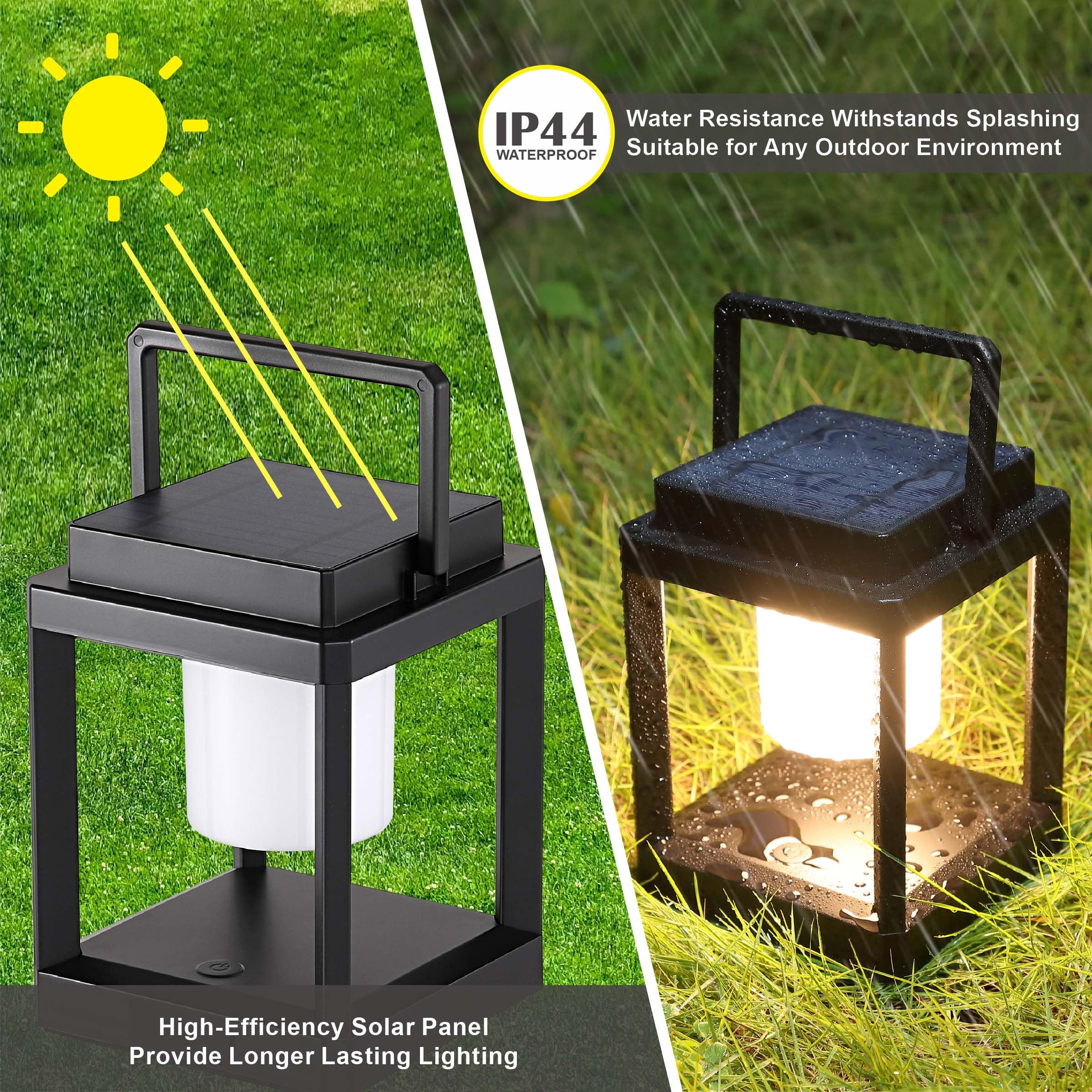 LETRY IP44 waterproof table lamp designed for outdoor splashes.