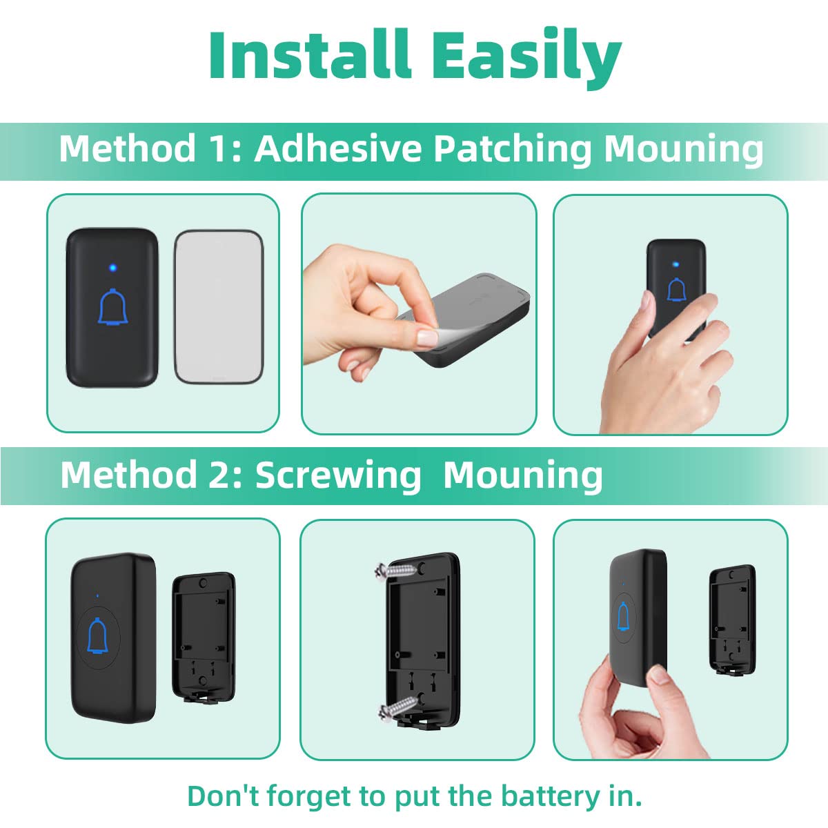 LetsWill replaceable CR2032 battery lasts up to three years.