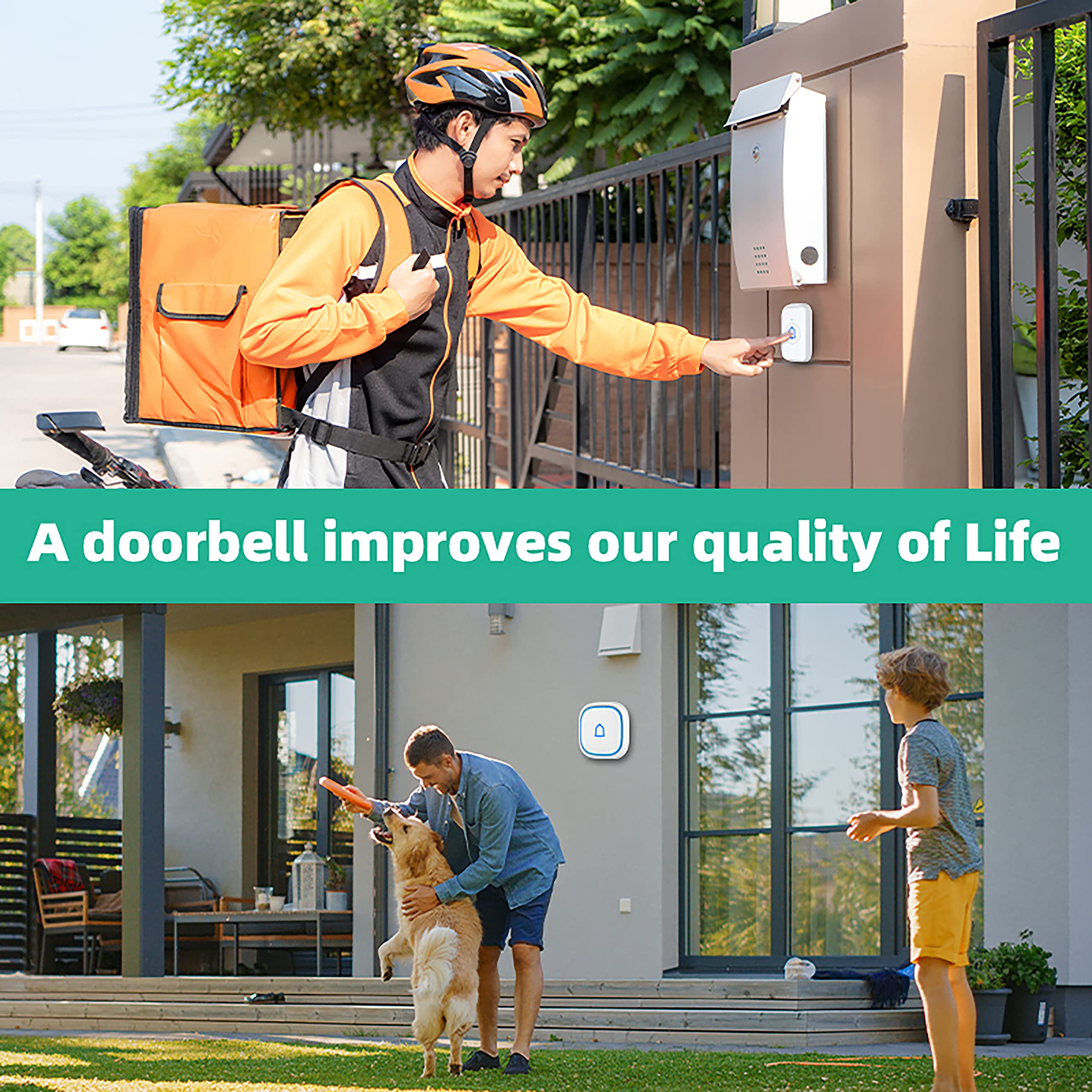 LetsWill easy-install wireless doorbell with plug-and-play setup