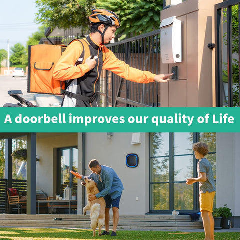 LetsWill IP66 doorbell withstands rain and dust for outdoor use.