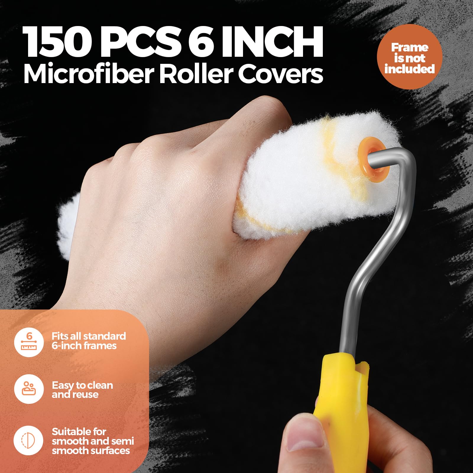 Leumoi high-density microfiber roller cover providing a soft finish.
