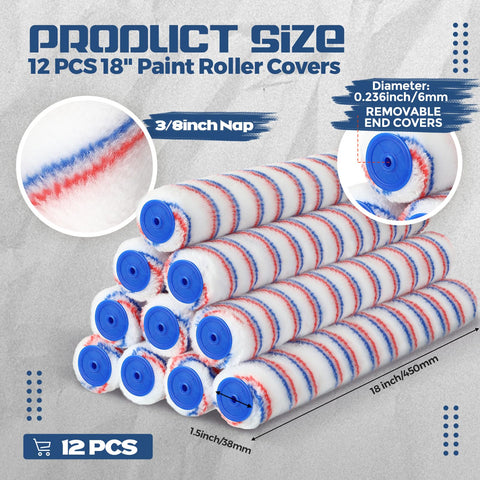 Leumoi roller covers with end caps maintaining secure fit and clean edge lines