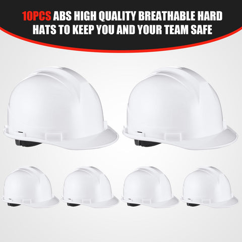 Leumoi white hard hat side view highlighting balance and portability