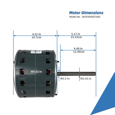 LEUNGOO blower motor CW rotation aligns with shaft end