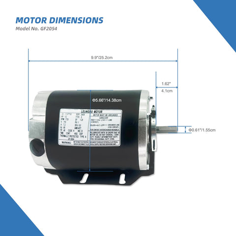 Reversible rotation feature on LEUNGOO GF2054 for flexible motor direction in ducts.