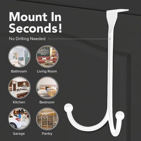 LEVAF no-drill installation option demonstrated on door.