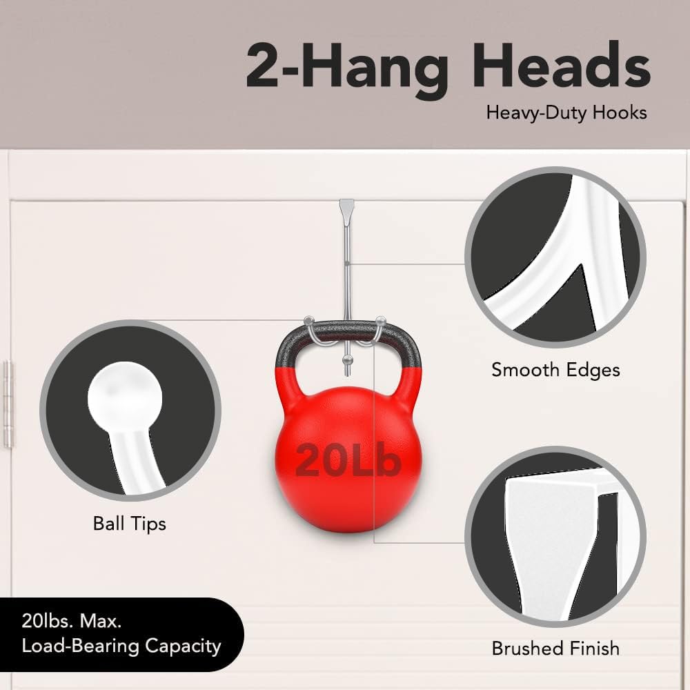 LEVAF polished, rust-resistant finish on hooks.
