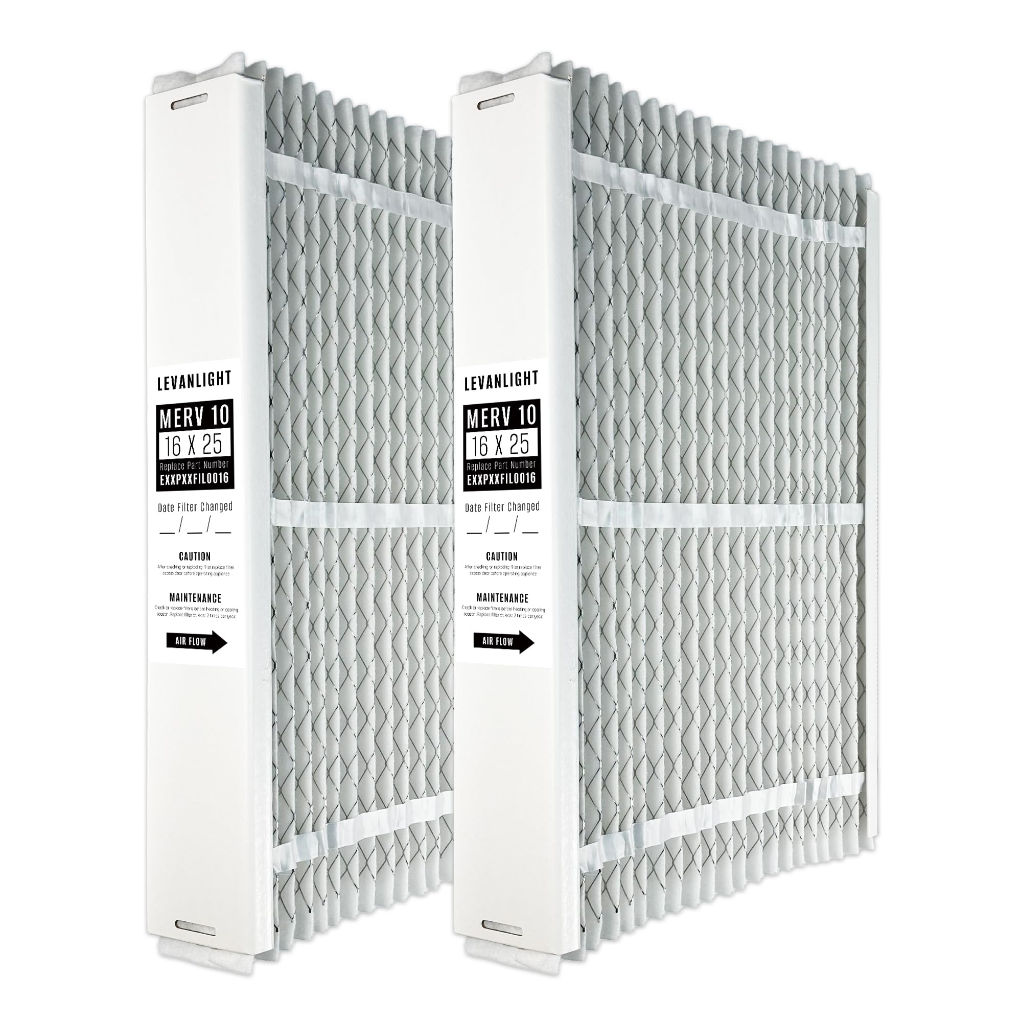 LEVANLIGHT EXPXXFIL0016 filter media closeup showing MERV 10 efficiency for cleaner air