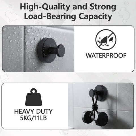 levateeta matte black hooks mounted on mirror enhance daily bathroom organization