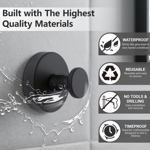 levateeta suction cup hooks on glass door demonstrating easy, damage-free installation for towels