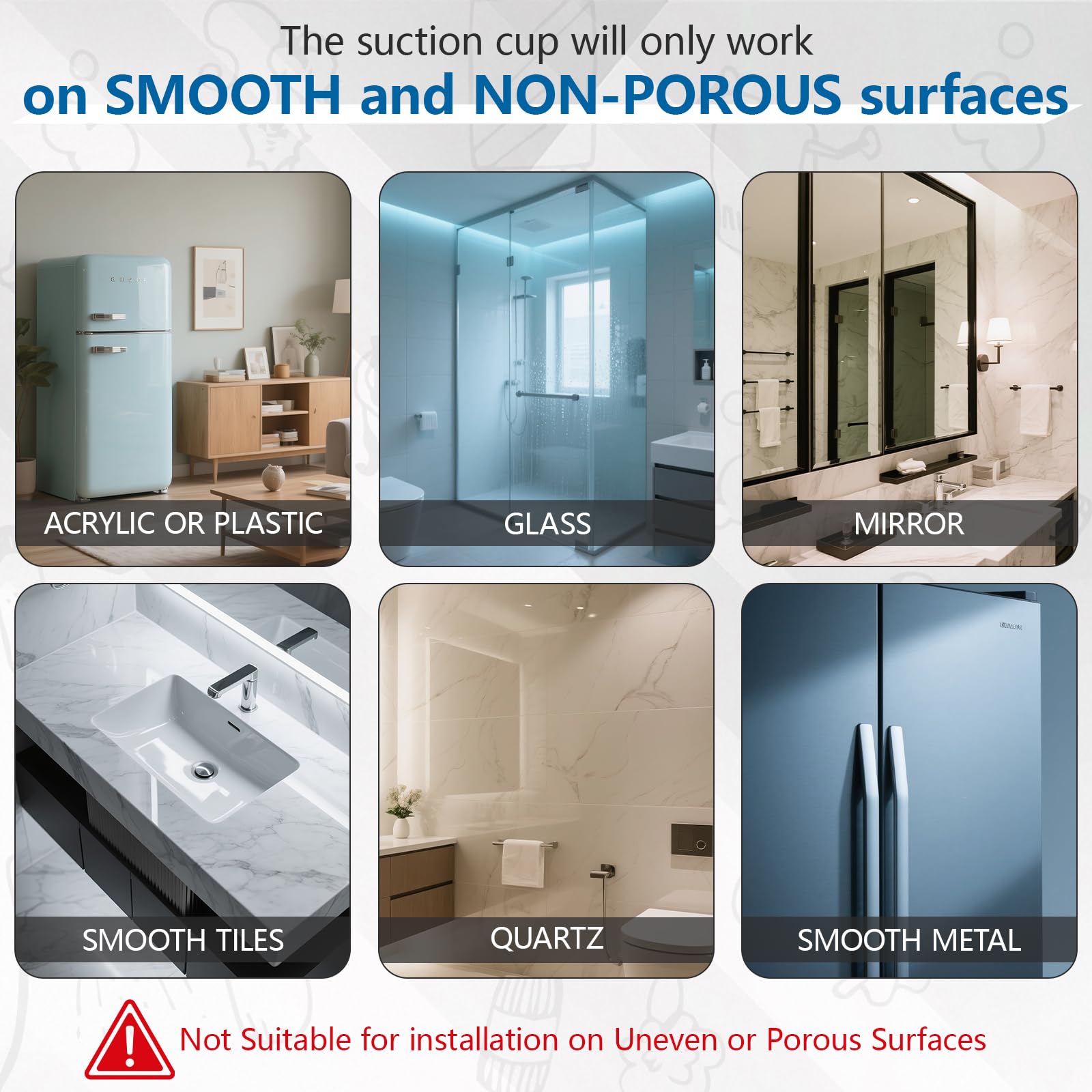 levateeta suction cup removal showing no residue, ideal for temporary hanging needs
