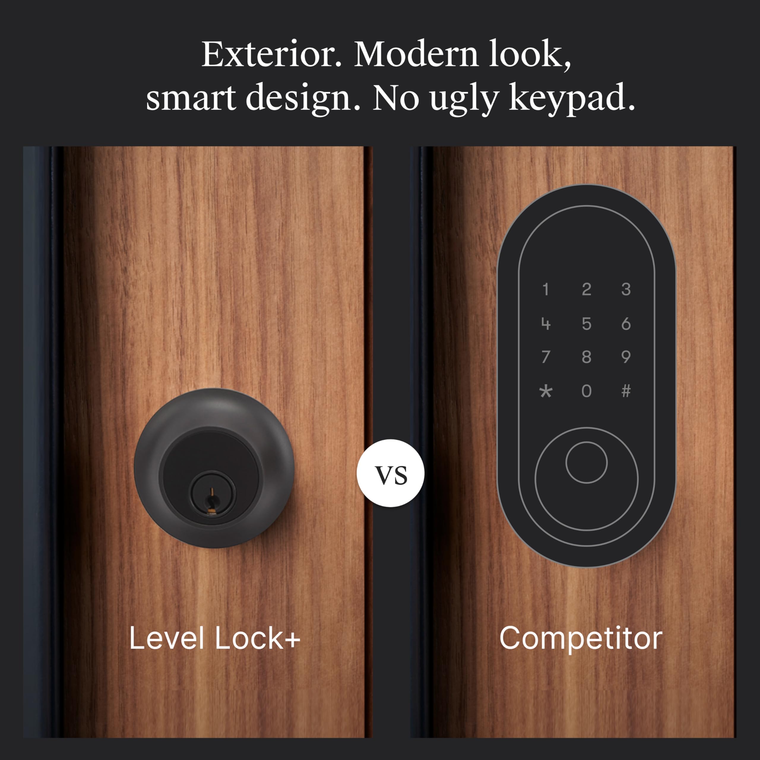 Level Lock+ Apple Home Key tap entry on iPhone or Apple Watch.