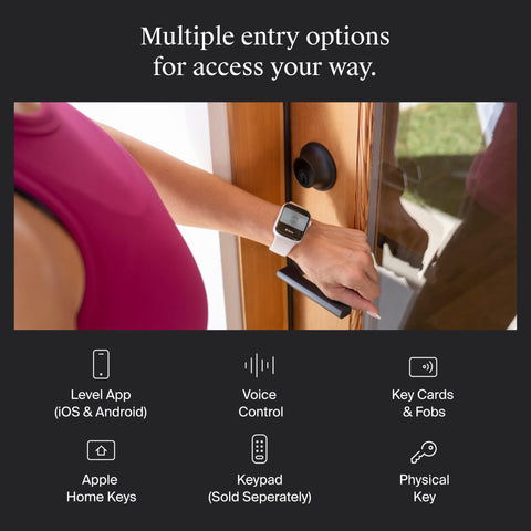 Level Lock+ Matter-over-Thread remote access to lock or unlock from anywhere.