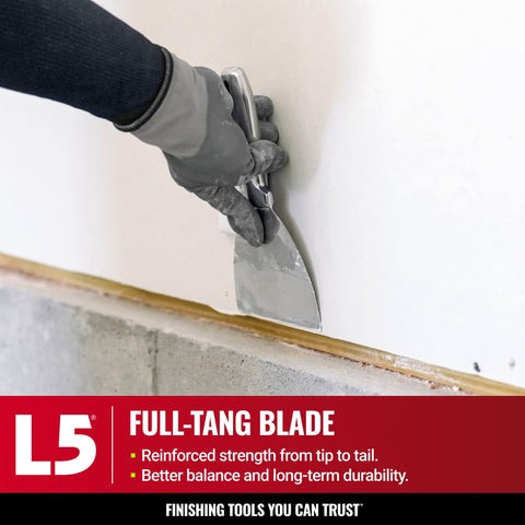 LEVEL5 6-Inch Joint Knife ergonomic handle ensures comfortable use.